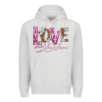 Dove Grey love like jesus Premium Hoodie - texasbilliewilder