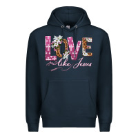 Navy love like jesus Premium Hoodie - texasbilliewilder