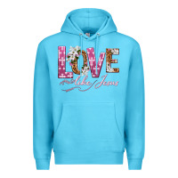 Ocean Blue love like jesus Premium Hoodie - texasbilliewilder