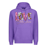 Purple love like jesus Premium Hoodie - texasbilliewilder