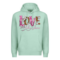 Seafoam love like jesus Premium Hoodie - texasbilliewilder