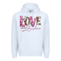 White love like jesus Premium Hoodie - texasbilliewilder