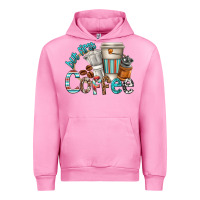 Fuchsia Pink but first coffee Urban Hoodie - texasbilliewilder
