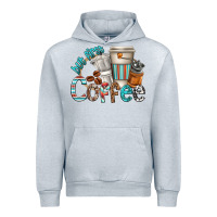Heather Grey but first coffee Urban Hoodie - texasbilliewilder