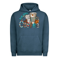 Pigment Midnight Navy but first coffee Urban Hoodie - texasbilliewilder