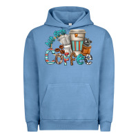 Pigment Pebble Blue but first coffee Urban Hoodie - texasbilliewilder