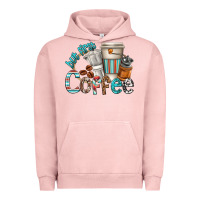 Pigment Salmon but first coffee Urban Hoodie - texasbilliewilder