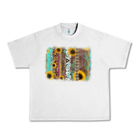 Lunar Rock aztec leopard turquoise sunflower background Urban Heavy Tee - RanaPortraitStore