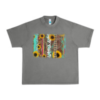 Tornado aztec leopard turquoise sunflower background Urban Heavy Tee - RanaPortraitStore