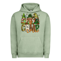 Pigment Oil Green camp crew with gnomies Urban Hoodie - texasbilliewilder