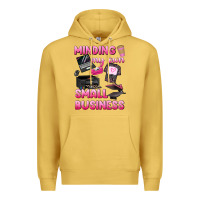 Antique Gold minding my own small business Premium Hoodie - texasbilliewilder