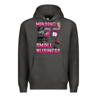 Charcoal Heather minding my own small business Premium Hoodie - texasbilliewilder