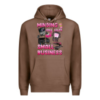 Chestnut minding my own small business Premium Hoodie - texasbilliewilder