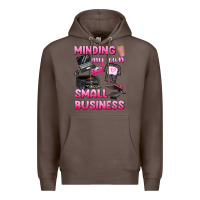 Coffee minding my own small business Premium Hoodie - texasbilliewilder