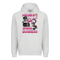 Dove Grey minding my own small business Premium Hoodie - texasbilliewilder