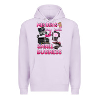Lilac minding my own small business Premium Hoodie - texasbilliewilder