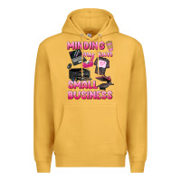Mustard minding my own small business Premium Hoodie - texasbilliewilder
