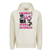 Oatmeal Heather minding my own small business Premium Hoodie - texasbilliewilder