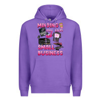 Purple minding my own small business Premium Hoodie - texasbilliewilder