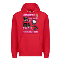 Red minding my own small business Premium Hoodie - texasbilliewilder