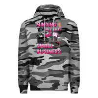 Slate Camo minding my own small business Premium Hoodie - texasbilliewilder