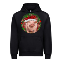 Black Pig Christmas Urban Hoodie - RanaPortraitStore