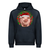 Navy Pig Christmas Urban Hoodie - RanaPortraitStore