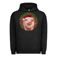 Pigment Black Pig Christmas Urban Hoodie - RanaPortraitStore