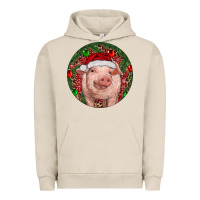 Pigment French Oak Pig Christmas Urban Hoodie - RanaPortraitStore