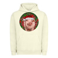 Pigment Pistachio Pig Christmas Urban Hoodie - RanaPortraitStore
