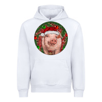 White Pig Christmas Urban Hoodie - RanaPortraitStore