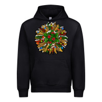 Black Leopard Christmas Sunflower Urban Hoodie - RanaPortraitStore