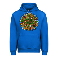 Cobalt Leopard Christmas Sunflower Urban Hoodie - RanaPortraitStore