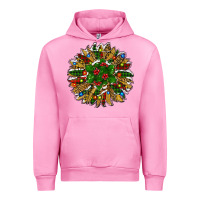 Fuchsia Pink Leopard Christmas Sunflower Urban Hoodie - RanaPortraitStore