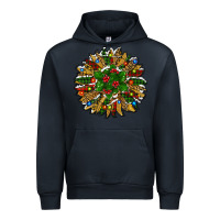 Navy Leopard Christmas Sunflower Urban Hoodie - RanaPortraitStore
