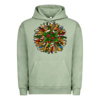 Pigment Oil Green Leopard Christmas Sunflower Urban Hoodie - RanaPortraitStore