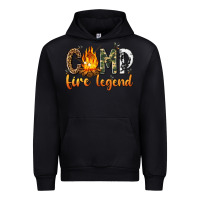 Black camp fire legend with fire Urban Hoodie - texasbilliewilder