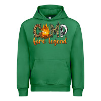 Emerald camp fire legend with fire Urban Hoodie - texasbilliewilder