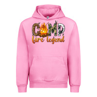 Fuchsia Pink camp fire legend with fire Urban Hoodie - texasbilliewilder