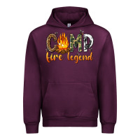 Mauve Wine camp fire legend with fire Urban Hoodie - texasbilliewilder