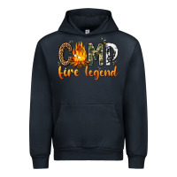 Navy camp fire legend with fire Urban Hoodie - texasbilliewilder