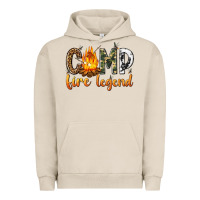 Pigment French Oak camp fire legend with fire Urban Hoodie - texasbilliewilder