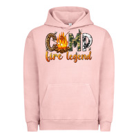 Pigment Salmon camp fire legend with fire Urban Hoodie - texasbilliewilder