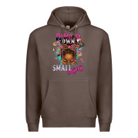 Coffee minding my own small business afro messy bun Premium Hoodie - texasbilliewilder