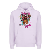 Lilac minding my own small business afro messy bun Premium Hoodie - texasbilliewilder