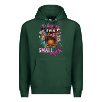 Sports Green minding my own small business afro messy bun Premium Hoodie - texasbilliewilder