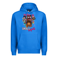 True Royal minding my own small business afro messy bun Premium Hoodie - texasbilliewilder