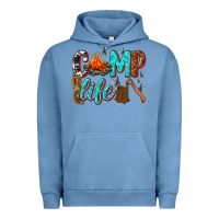 Pigment Pebble Blue camp life Urban Hoodie - texasbilliewilder