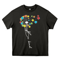 Asphalt Dandelion Autism Puzzle Be Kind Heavy Core Tee - CowhideDigitalArt