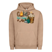 Pigment Burro camp life coffee with coffee cup Urban Hoodie - texasbilliewilder